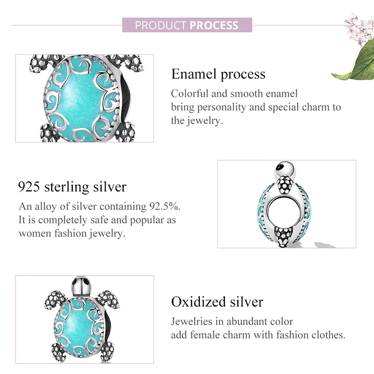 WOSTU-abalorio de tortuga marina de longevidad, 100% Plata de Ley 925, compatible con pulseras originales DIY, brazalete, joyería fina de cumpleaños, regalo WOSTU-abalorio de tortuga marina de longevidad, 100% Plata de Ley 925, compatible con pulseras originales DIY, brazalete, joyería fina de cumpleaños, regalo