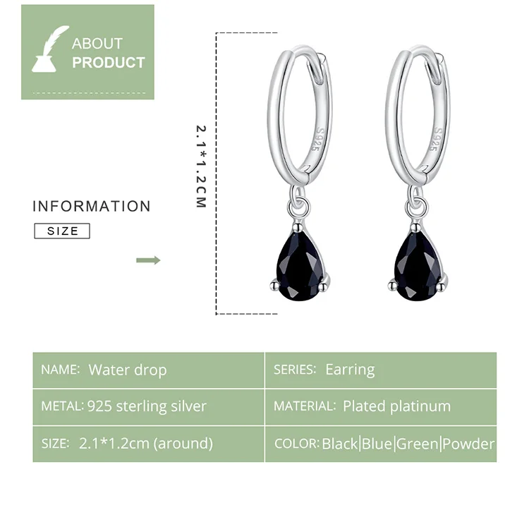 WOSTU-pendientes de gota de agua de Plata de Ley 925, aretes colgantes de circonia cúbica brillante para mujer, joyería de lujo, el mejor regalo CQE1018 WOSTU-pendientes de gota de agua de Plata de Ley 925, aretes colgantes de circonia cúbica brillante para mujer, joyería de lujo, el mejor regalo CQE1018