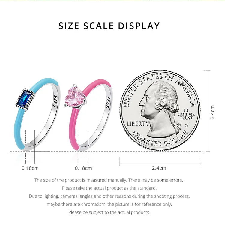 WOSTU 100% Plata de Ley 925 anillo de tamaño de circón de corazón rosa a la moda para mujer anillos de circonio azul fino joyería exquisita S925 WOSTU 100% Plata de Ley 925 anillo de tamaño de circón de corazón rosa a la moda para mujer anillos de circonio azul fino joyería exquisita S925